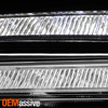 For 15-17 Chrysler 200 HID w/ LED DRL Black Trim Projector Headlights Assembly