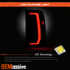 For 2007-2013 GMC Sierra LED Tail Light Mat Black Rear Brake Lamp Assembly Set