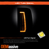 For 2007-2013 GMC Sierra LED Tail Light Mat Black Rear Brake Lamp Assembly Set