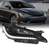 For 15-17 Chrysler 200 Halogen Projector Black Trim Headlight LED DRL Passenger