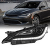 For 2015-2017 Chrysler 200 Halogen Projector Black Trim Headlight w/LED DRL Left