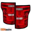 For 15-20 Ford F150 [Dual U-LED Tube] Tail Light Rear Brake Lamp Red Clear Lens