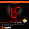 For 15-20 Ford F150 [Dual U-LED Tube] Tail Light Rear Brake Lamp Red Clear Lens