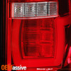 For 15-20 Ford F150 [Dual U-LED Tube] Tail Light Rear Brake Lamp Red Clear Lens