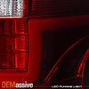 For 15-20 Ford F150 [Dual U-LED Tube] Tail Light Rear Brake Lamp Dark Red Lens