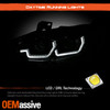For 16-21 Honda Civic Halogen Projector Black Headlights w/LED Sequential Signal