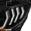 For 16-21 Honda Civic Halogen Projector Black Headlights w/LED Sequential Signal