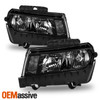 For 2014-2015 Chevy Camaro [Halogen Type] Black Headlights Pair Driver+Passenger