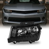 For 2014-2015 Chevy Camaro [Halogen Type] Black Headlight Headlamp Driver Left