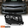 For 2014-2015 Chevy Camaro [Halogen Type] Black Headlight Headlamp Passenger RH