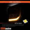 For 2015-2020 GMC Yukon XL Halogen Projector Black Headlight Driver w/LED Signal