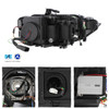 For 2013-2017 Audi A5 HID Projector Black Headlights w/LED DRL Sequential Signal