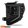 For 22-24 GMC Sierra 1500 AT4 Full LED Projector Headlight Driver Black Smoke