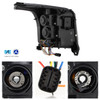For 2015-2020 GMC Yukon Dual Beam Projector Black HeadLamp LED Sequential Signal