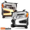 For 22-24 Chevy Silverado 1500 LTZ RST Full LED Projector Chrome Headlights Pair
