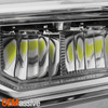 For 22-24 Chevy Silverado 1500 LTZ RST Full LED Projector Chrome Headlights Pair