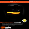 For 2019-2023 Dodge Ram 1500 Full LED Black Bezels Headlight Driver w/ DRL Tube