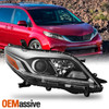 For 2015-2019 Toyota Sienna SE Halogen Projector Headlight Passenger w/LED DRL