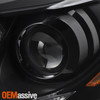For 2015-2018 Nissan Murano [LED DRL Running] Projector Black Headlights Pair