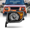 For 2007-2008 Honda Element Halogen Type Headlight Headlamp Black Driver Side