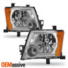 For 2005-2015 Nissan Xterra Halogen Type Headlights Headlamp Chrome Assembly Set