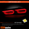 For 2016-2018 Chevy Camaro LED Tube Black Red Tail Lights Pair w/Welcome Lamp
