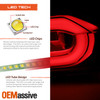For 2016-2018 Chevy Camaro LED Tube Black Red Tail Lights Pair w/Welcome Lamp