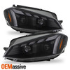 For 18-21 VW Golf MK7.5 Projector Black Headlights w/ LED DRL SwitchBack Signal
