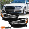For 2016-2018 Audi A6 HID/Xenon Type Projector Headlights Pair w/ Auto Leveling