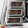 For 14-16 Jeep Grand Cherokee LED DRL w/Sequential Projector Headlights Chrome