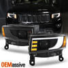 For 14-16 Jeep Grand Cherokee LED DRL w/Sequential Projector Headlights Black