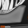 For 2005-2007 Dodge Dakota Halogen Black Headlights Pair w/ LED DRL Turn Signal