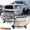 For 05-11 Toyota Tacoma LED DRL Sequential Signal Headlights Welcome Lamp Chrome