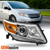 For 2011-2013 Honda Odyssey Headlight Projector Headlamp Passenger Chrome Housin