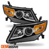 For 2014-2017 Honda Odyssey Headlights Projector Headlamp Assembly Black Housing