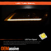 [LED DRL SWITCHBACK] For 2015-2017 Chevy Impala Projector Black Smoked Headlight