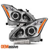 For 2008-2013 Infiniti G37 14-15 Q60 Coupe Chrome HeadLamp Pair Driver+Passenger