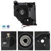 For 2008-2012 Jeep Liberty w/LED DRL Headlight Headlamp Fog Light Chrome Housing