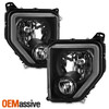 For 2008-2012 Jeep Liberty w/LED DRL Headlight Headlamp Fog Light Black Housing