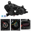 For 13-19 Kenworth T680 Dual Projector Headlight LED Sequential Switchback Black