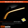 For 13-19 Kenworth T680 Dual Projector Headlight LED Sequential Switchback Black