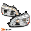 For 13-19 Kenworth T680 Projector Headlight LED Sequential Switchback Chrome