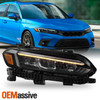 For 2022-2025 Honda Civic Full LED w/ DRL Headlight Passenger Side Chrome Trim