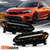 For 2022-2025 Honda Civic All Black LED w/ DRL Headlights Headlamp Assembly Pair