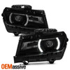 For 2014 2015 Chevy Camaro [Halogen Upgrade] w/LED DRL Projector Headlight Black