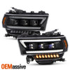 For 19-22 Ram 2500|3500 LED Sequential Projector Headlights Greeting Lamp Black