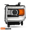 For 2015-2019 GMC Sierra HID w/ LED DRL Projector Headlight Driver Left Side