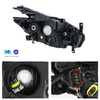 For 2015-2018 Nissan Murano Halogen w/DRL Projector Headlights Assembly Black