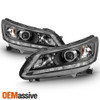 Fits Black 2013 2014 2015 Honda Accord Headlights w/Daytime DRL LED light 13-15