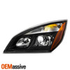 For 2018-2023 Freightliner Cascadia 126 Halogen Type Black Headlight Driver Left